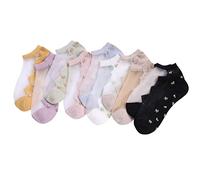 ACEMEDE 10 paires de chaussettes décontractées pour femme 34-40 Chaussettes courtes Transparentes Chaussette Basse Femme Ultra fines Fleur Chaussettes en Maille pour Femmes et Filles