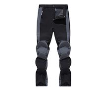 ACemt Pantalon de Ski Homme Imperméable - Softshell d'Hiver Long - Randonnée Thermique - Fonctionnel Épais - Doublé Neige