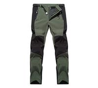 ACemt Pantalon de ski pour homme imperméable - Pantalon de neige doublé - Pantalon softshell d'hiver long - Pantalon de randonnée thermique - Pantalon fonctionnel épais - Imperméable - Pantalon de