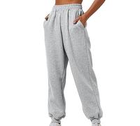 ACemt Pantalon de sport long en coton pour femme - Grandes tailles - Pantalon d'hiver Baggy Sport - Pantalon de loisirs - Taille haute - Pantalon de jogging ample - Pantalon de jogging - Pantalon de