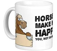 Acen Chevaux Make Me Happy, Vous ne Pas So Much 'Funny Mug en céramique, Blanc, 311,8 Gram