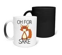Acen Funny Oh for Fox Sake en céramique Magic Morphing Mug, Blanc, 311,8 Gram