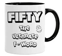 Acen Merchandise 50 The Ultimate F WORD - Mug Humoristique et boîte Cadeau - Parfait pour la Saint-Valentin, Pâques, été, Noël, Anniversaire
