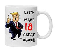Acen Merchandise Donald Trump Let's Make your birthday Great Again (18) - Fantaisie Mug en céramique Café Thé Mug - Idéal Saint Valentin/Pâques/été/d'anniversaire/de Noël/cadeau d'anniversaire