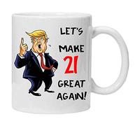 Acen Merchandise Donald Trump Let's Make Your Birthday Great Again (21) - Fantaisie Mug en céramique Café Thé Mug - Idéal Saint Valentin/Pâques/été/d'anniversaire/de Noël/Cadeau d'anniversaire