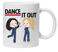 Acen Merchandise Greys Anatomy 'Dance it off' - Fantaisie Mug 311,8 gram en céramique Café Thé Mug - Idéal Saint Valentin/Pâques/été/d'anniversaire/de Noël/cadeau d'anniversaire