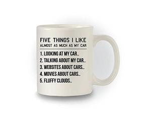 Acen Merchandise Idée cadeau mug Voiture Cinq Things I Like presque comme My Funny