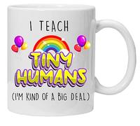 Acen Merchandise Mug avec inscription « I Teach Tiny Humans » et coffret cadeau pour professeur | Cadeaux pour enseignant | Mugs de Noël pour enseignant | Mug d'école