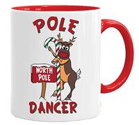 Acen Merchandise Mug Pole Dancer | Tasse Humour Noël Rudolf | Idée Cadeau Originale | Tasse Fantaisie 325ml | Mug Rigolo Ceramique