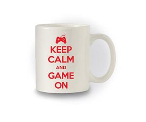 Acen Merchandise Orama mug1002 Keep Calm and Game on de Nouveautés de thé/café Tasse Amusante, 325,3 ML, Céramique, Blanc, 6 x 6 x 6 cm