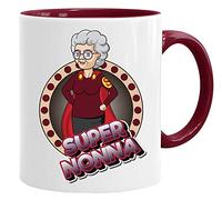 Acen Merchandise Super Hero Mug/Mug - Super Granny Meilleur du Monde - Idées Cadeaux Fête des Pères/Joyeux Anniversaire/Tasses à café Originales. Céramique 350 ml