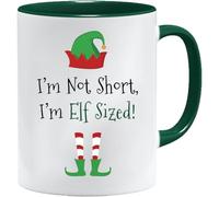 Acen Merchandise Tasse à café humoristique avec inscription « I'm not Short I'm elf » - 325 ml - Qualité supérieure
