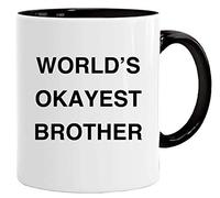 Acen Merchandise World's Okayest Brother - Mug humour de qualité supérieure et coffret cadeau inclus 11 oz