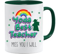 Acen Merchandise Yoda Best Teacher | Tasse et coffret cadeau pour professeur | Cadeaux pour enseignant | Mugs de Noël pour enseignant | Tasse d'école