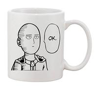 Acen "Saitama One Punch Man OK Tasse en céramique, Blanc, 11 oz