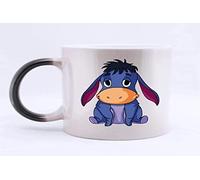 Acen Tasse à café en céramique avec motif Bourriquet Bleu 325 ml Pour bureau ou maison Blanc 5 x 8 x 5 cm