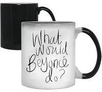 Acen "What Would Beyonce Do en céramique personnalisés Changement Tasse à café/thé Morphing Mug, Blanc, 311,8 Gram