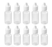 ACENIX® Lot de 50 flacons compte-gouttes en Plastique Blanc 5 ml Grande qualité vide compressibles Avec bouchons [Bouteille + capuchon + bouchon]
