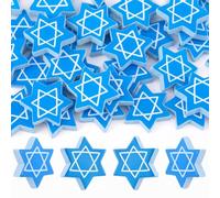 AceOrbit Lot de 50 mini figurines en résine de Hanoukka en forme d'étoile | Ensemble de décoration de table juive pour Hanoucca, décoration de table sur le thème des fêtes