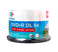 AcePlus DVD+R 8X Lot de 50 boîtes à gâteau double couche imprimables à jet d'encre Blanc