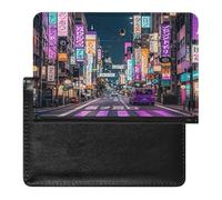ACEPrints Étui Porte-Passeport Violet Tokyo Streets