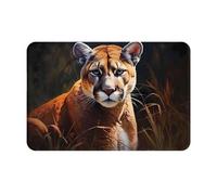 ACEPrints Tapis de Bienvenue imprimé Cougar - Tapis de Porte Absorbant pour Salle de Bain et Cuisine - 40 x 60 cm