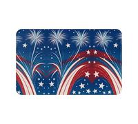 ACEPrints Tapis de Sol antidérapant Classique Vintage en Flanelle America Elements & Fireworks 51 x 80 cm
