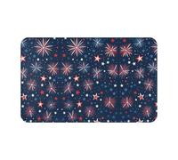 ACEPrints Tapis de Sol antidérapant Classique Vintage en Flanelle, Motif America Elements & Fireworks and Stars, 51 x 80 cm