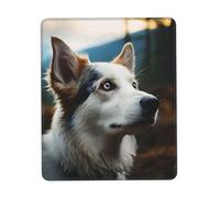 ACEPrints Tapis de Souris « Chien regardant au Loin », Petit Format (20 x 24 cm), Ultra-Lisse, pour Le Jeu, Portable, antidérapant, imperméable, idéal pour Bureau, Ordinateur Portable, PC et Bureau.