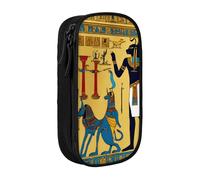ACEPrints Trousse à Crayons Portable imprimée sur Le thème des tribus de l'Égypte Antique, étui à Crayons léger à Double Fermeture éclair pour Le Bureau