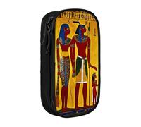 ACEPrints Trousse à Crayons Portable imprimée sur Le thème des tribus de l'Égypte Antique, étui à Crayons léger à Double Fermeture éclair pour Le Bureau