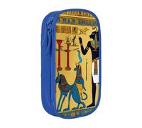 ACEPrints Trousse à Crayons Portable imprimée sur Le thème des tribus de l'Égypte Antique, étui à Crayons léger à Double Fermeture éclair pour Le Bureau