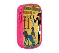 ACEPrints Trousse à Crayons Portable imprimée sur Le thème des tribus de l'Égypte Antique, étui à Crayons léger à Double Fermeture éclair pour Le Bureau