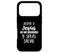 Acepta a Jesús en tu Corazon Mensaje Cristianos Dios Espagnol Coque pour iPhone 17 Pro
