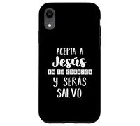 Acepta a Jesús en tu Corazon Mensaje Cristianos Dios Espagnol Coque pour iPhone XR