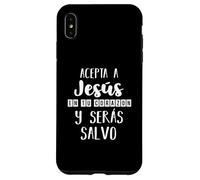 Acepta a Jesús en tu Corazon Mensaje Cristianos Dios Espagnol Coque pour iPhone XS Max