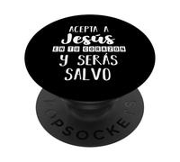 Acepta a Jesús en tu Corazon Mensaje Cristianos Dios Espagnol PopSockets PopGrip Adhésif