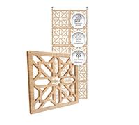 Acepunch Rideau de bricolage en bois haut de gamme à suspendre cloison élégante Design moderne écran de séparation de pièce pour salon salle Design raffiné de l'étoile cosmique 39x39cm AP1294