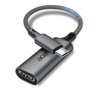 Acer Adaptateur USB-C vers HDMI 4K@60Hz, Adaptateur Type-C vers HDMI 2.0 Compatible Thunderbolt 3/4, Aluminium + Nylon, pour iPhone 16/17, MacBook, iPad Pro/Air, iMac, S26, Surface Pro, Dell, etc.