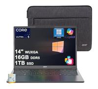 acer Aspire 14 AI Copilot+ Ordinateur portable | WUXGA Matte Touch 14 po | Intel 8-core Ultra 5 226 V (jusqu'à 40 NPU - jusqu'à 53 GPU) | 16 Go DDR5 1 To SSD | Wi-Fi 6E Win11Pro avec accessoire DLCA
