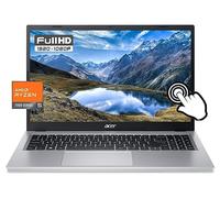 Acer Aspire 3 Écran tactile 15,6" FHD 2023 16 Go LPDDR5 1 To SSD, processeur AMD Ryzen 5 7520U Quad-Core, WiFi 6, Bluetooth 5.2, webcam HD, HDMI, argent, Windows 11, accessoire GM