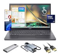 acer Aspire 5 Ordinateur portable à écran tactile FHD IPS de 15,6" pour étudiants et entreprises, Intel Core i5-13420H, 8 Go de RAM LPDDR5, SSD de 1 To, webcam, Wi-Fi 6, HDMI, avec accessoire, avec