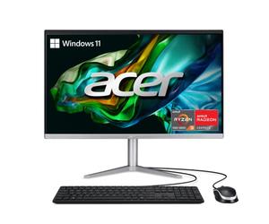 Acer Aspire C24-1300-UR31 AIO Ordinateur de bureau | Écran IPS Full HD de 23,8" | Processeur AMD Ryzen 3 7320U Quad-Core | Carte graphique AMD Radeon 610M | 8 Go LPDDR5 | SSD PCIe 512 Go | Wi-Fi 6E |