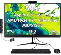 Acer Aspire C27 Ordinateur de bureau tout-en-un, IPS FHD 27", Ryzen 7 5825U