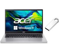 acer Aspire Go 15.6 FHD IPS Slim Ordinateur portable | Intel Core i3-N305 | Intel UHD Graphics | Wi-Fi 6 | Argent | RAM DDR5 8 Go | SSD 128 Go | Windows 11 S | Pack avec clé USB de 64 Go