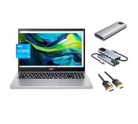 acer Aspire Go 15,6" Full HD Slim Ordinateur portable quotidien, processeur Intel i3-N305 8 cœurs, RAM 8 Go, eMMC 128 Go + SSD portable 256 Go, WiFi6, Webcam, Hub USB + câble HDMI, Win 11