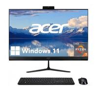acer Aspire Ordinateur de bureau tout-en-un IPS FHD 27" | Taux de rafraîchissement de 120 Hz | Processeur AMD Ryzen 7 8 cœurs (jusqu'à 4,5 GHz) | RAM DDR4 64 Go, SSD 2 To | WiFi 6E, Bluetooth 5.3 | KB