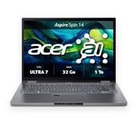 Acer Aspire Spin 14 ASP14-52MTN - Conception inclinable - Intel Core Ultra 7 - 155U / jusqu'à 4.8 GHz - Win 11 Home - Intel Graphics - 32 Go RAM - 1.024 To SSD NVMe - 14" IPS écran tactile 1920 x 1200