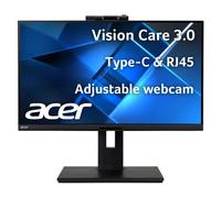 Acer B248Y bemiqprcuzx Écran d'accueil professionnel FHD IPS 23,8" | Synchronisation adaptative | Webcam FHD | Delta E<2 | TUV/Eyesafe | Port d'affichage 1.4, sortie DisplayPort, HDMI 2.0, USB Type-C,