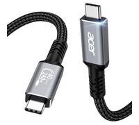 acer Câble USB 4 Thunderbolt 4/3, affichage vidéo 8K HDR, transfert de données 40 Gbps, charge PD 240 W, câble USB C vers USB-C pour iPhone 15/16/17, MacBook, écran Studio, SSD, eGpu,etc. - 1 m